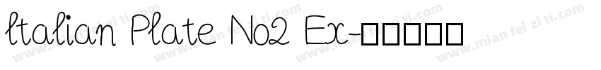 ltalian Plate No2 Ex字体转换